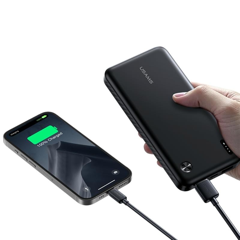 Внешний аккумулятор USAMS CD253 PB83 2U+1C 3 Ports Power Bank 10000mAh (10KCD25301) - фото #4, Technodom.kz