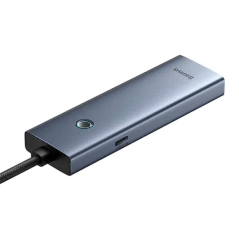 Мультипортовый адаптер Baseus UltraJoy Series 4-Port, USB-C to USB 3.0*4+USB-C 5V, Grey - фото #2, Technodom.kz