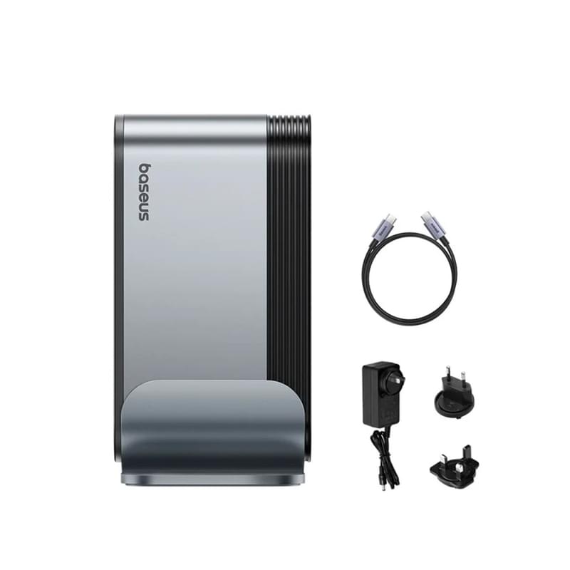 Мульти-портты адаптер  Baseus UnionJoy 17-Port Triple, USB-A to USB 3.0*4+USB-C 5V, Grey - фото #2, Technodom.kz