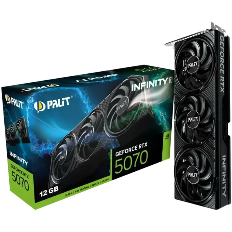 PALIT RTX 5070 Infinity 3 12GB 192bit/G7 (HDMI+3DP)[4710562245097_3Y] бейнекарта - фото #2, Technodom.kz