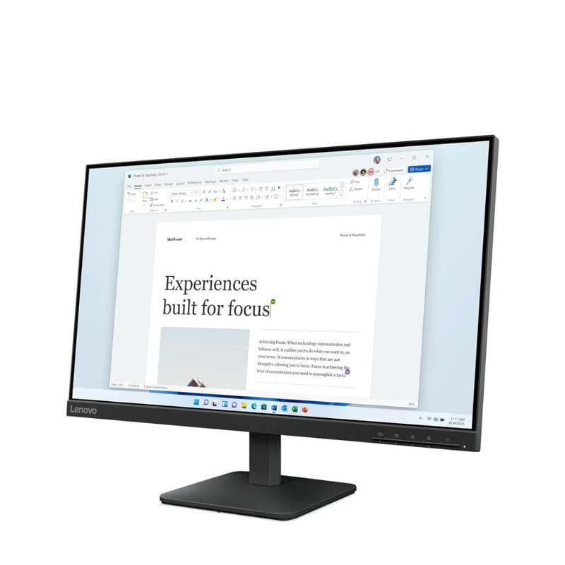 Монитор 23,8" Lenovo L24-4е 68C2KAC1EU 1920x1080 16:9 IPS 100ГЦ (HDMI+VGA) Black - фото #1, Technodom.kz