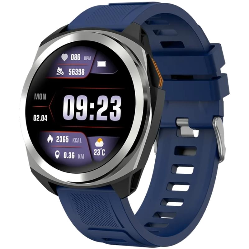 Смарт часы CANYON Maveric SW-83 GPS Silver Blue (CNS-SW83SS) - фото #0, Technodom.kz