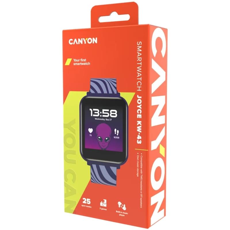 Смарт сағат CANYON kids watch Joyce KW-43 DUAL BT Music Blue (CNE-KW43BL) - фото #6, Technodom.kz