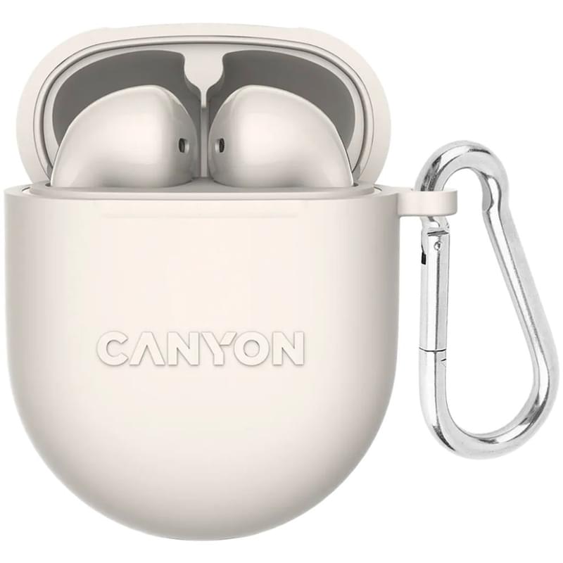 Беспроводные наушники CANYON headset TWS-6 Beige (CNS-TWS6BE) - фото #0, Technodom.kz