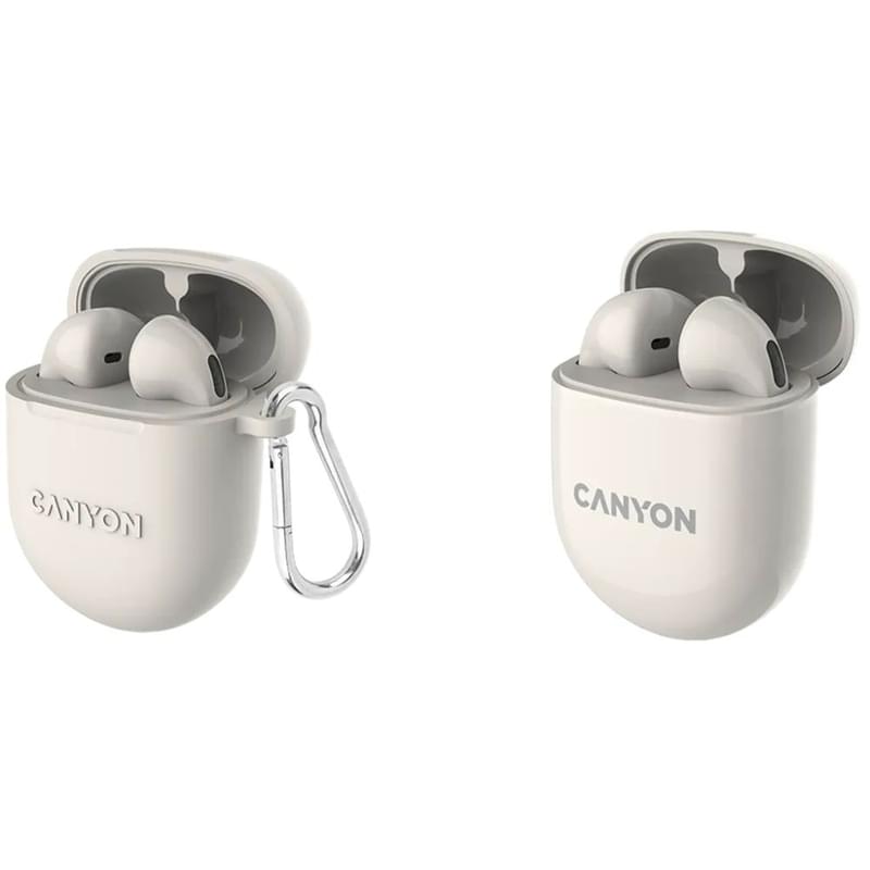Беспроводные наушники CANYON headset TWS-6 Beige (CNS-TWS6BE) - фото #2, Technodom.kz