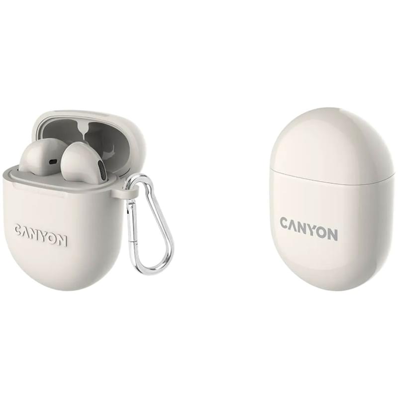Беспроводные наушники CANYON headset TWS-6 Beige (CNS-TWS6BE) - фото #3, Technodom.kz