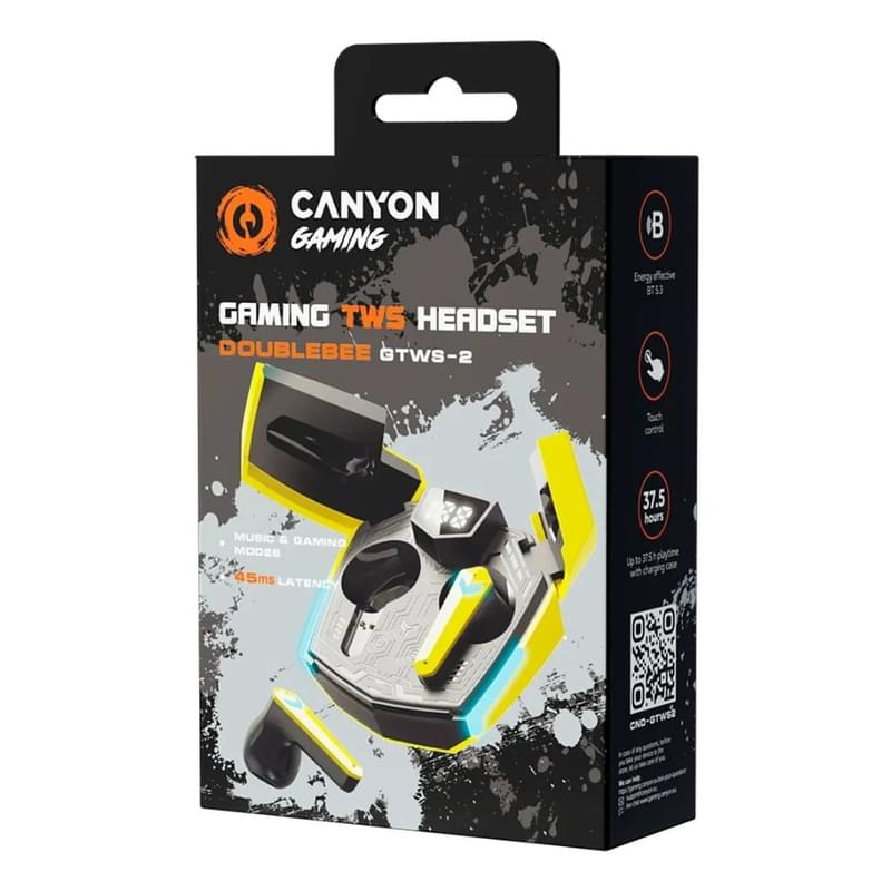 Беспроводные наушники CANYON headset Doublebee GTWS-2 Gaming Yellow (CND-GTWS2Y) - фото #5, Technodom.kz Беспроводные наушники CANYON headset Doublebee GTWS-2 Gaming Yellow (CND-GTWS2Y) - фото #5, Technodom.kz