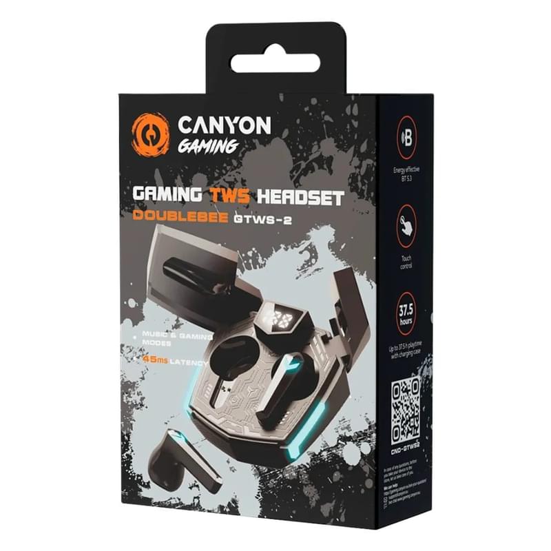 Беспроводные наушники CANYON headset Doublebee GTWS-2 Gaming Black (CND-GTWS2B) - фото #5, Technodom.kz