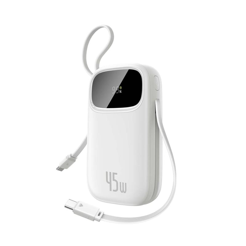 Портативный внешний аккумулятор, Baseus, EnerFill FC31 (P10082102213-00), 10000mAh, 45W, Белый - фото #0, Technodom.kz