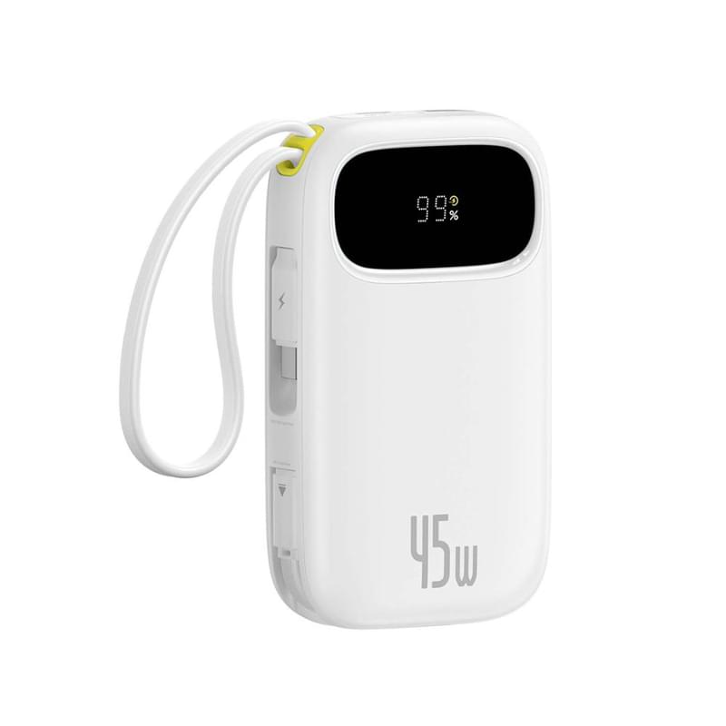 Портативный внешний аккумулятор, Baseus, EnerFill FC31 (P10082102213-00), 10000mAh, 45W, Белый - фото #1, Technodom.kz