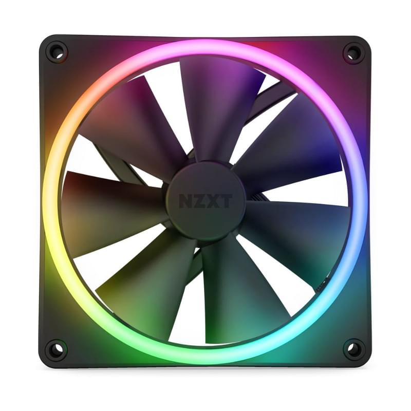 Кулер для кейса NZXT F140 RGB Duo Single Pack Black [RF-D14SF-B1] - фото #1, Technodom.kz