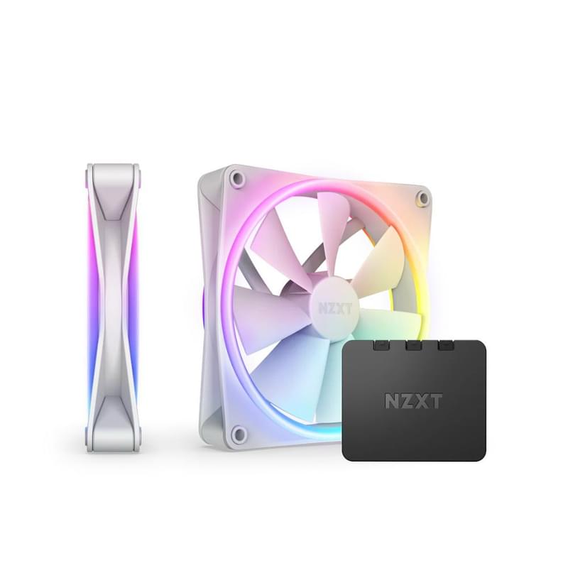 Кулер для кейса NZXT F140 RGB Duo Twin Pack White [RF-D14DF-W1] - фото #0, Technodom.kz