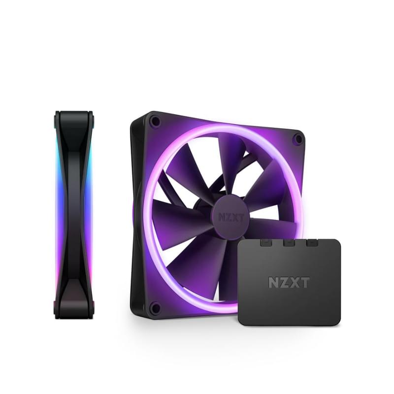 Кулер для кейса NZXT F140 RGB Duo Twin Pack Black [RF-D14DF-B1] - фото #0, Technodom.kz