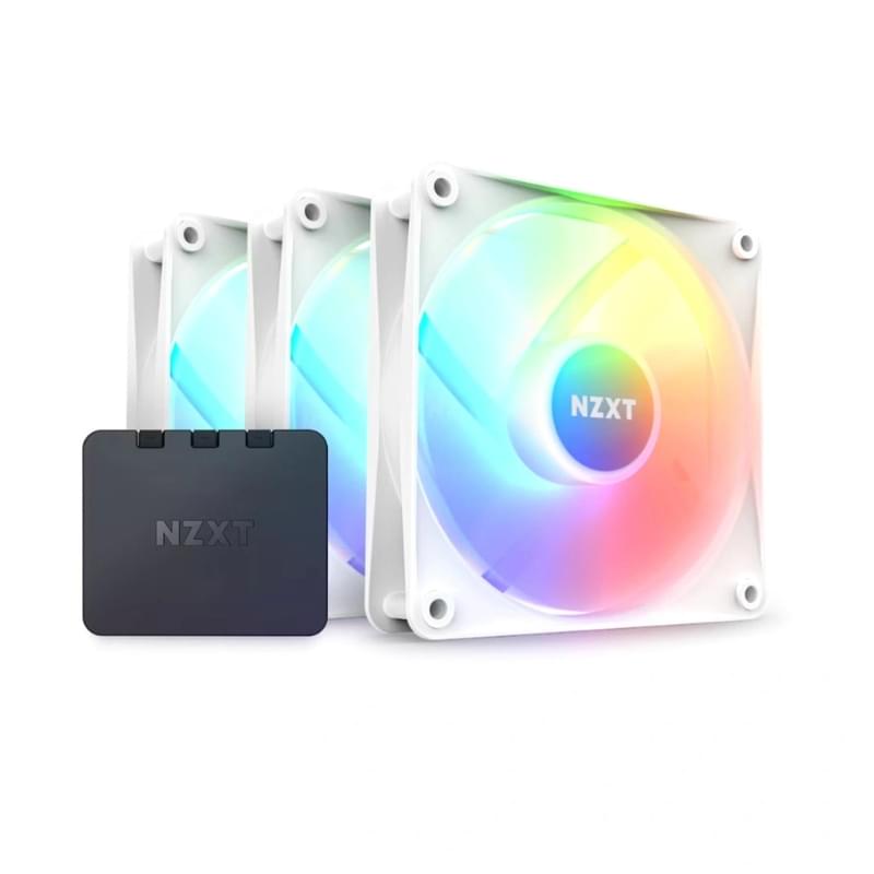 Кулер для кейса NZXT F120 RGB Core Triple Pack White [RF-C12TF-W1] - фото #0, Technodom.kz