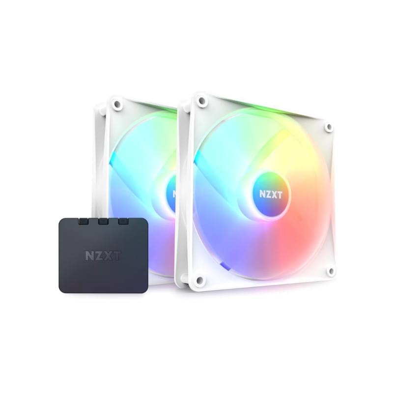 NZXT F140 RGB Core Twin Pack White [RF-C14DF-W1] корпус кулері - фото #0, Technodom.kz