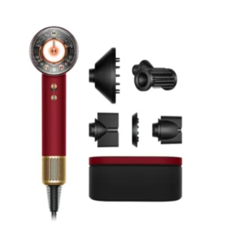 Фен Dyson HD16 Supersonic Nural Straight+Wavy бархатно‑красный/золото - фото #0, Technodom.kz