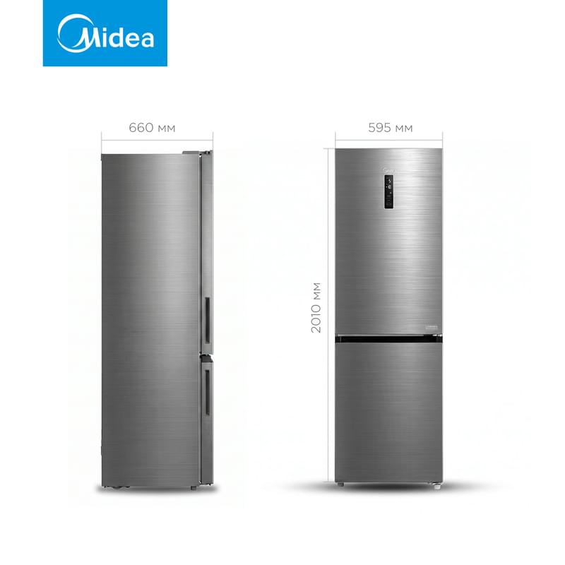Холодильник Midea MDRB524MGE46ODM No Frost 386 л Нержавеющая сталь - фото #4, Technodom.kz Холодильник Midea MDRB524MGE46ODM No Frost 386 л Нержавеющая сталь - фото #4, Technodom.kz