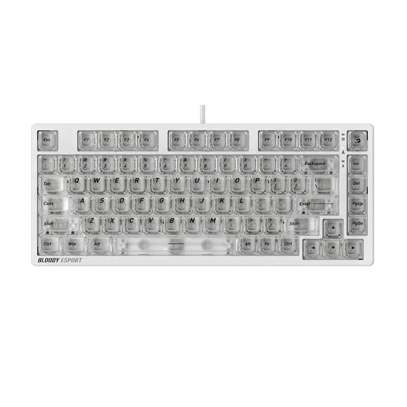 Клавиатура игровая Bloody MS76, Crystal White - фото #1, Technodom.kz
