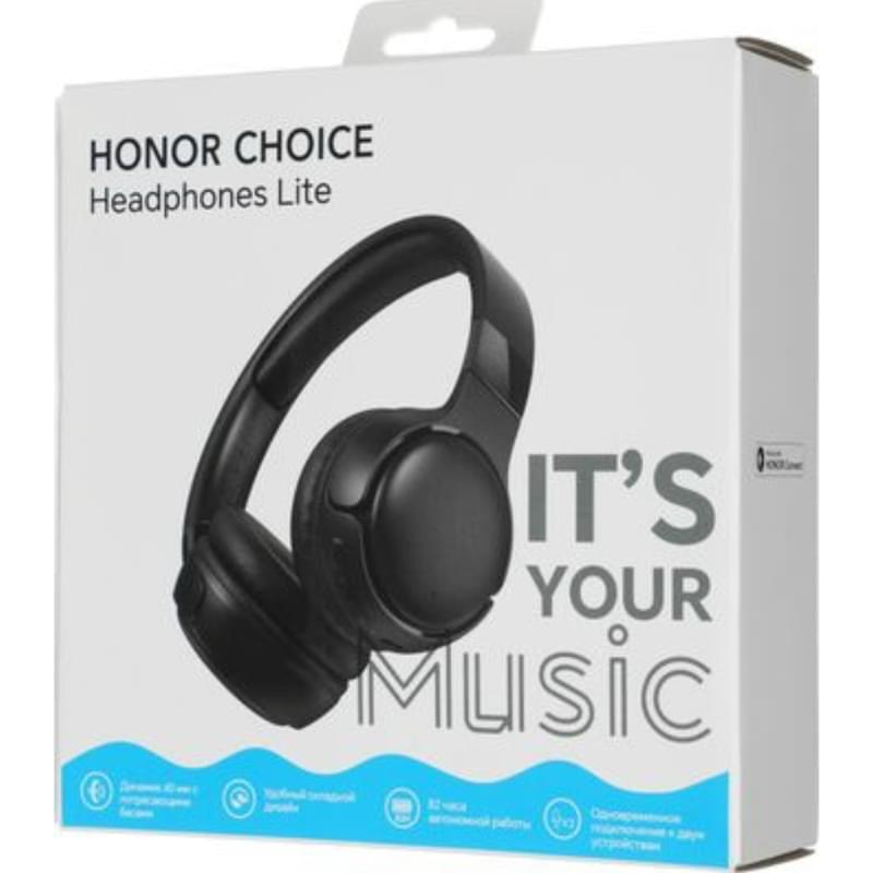 Наушники накладные HONOR CHOICE Headphones Lite Black (5504ADGE) - фото #6, Technodom.kz Наушники накладные HONOR CHOICE Headphones Lite Black (5504ADGE) - фото #6, Technodom.kz