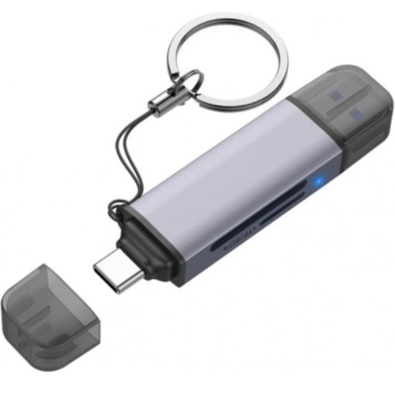 Кардридер WK13GYCN Netac USB3.0+Type-C Gray [WK13GYCN] - фото #0, Technodom.kz