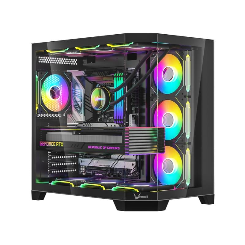 Кейс Formula V Crystal Z6 Floe MidTower, window, Black ATX 4x120mm FAN [Crystal Z6 Floe Black] - фото #0, Technodom.kz