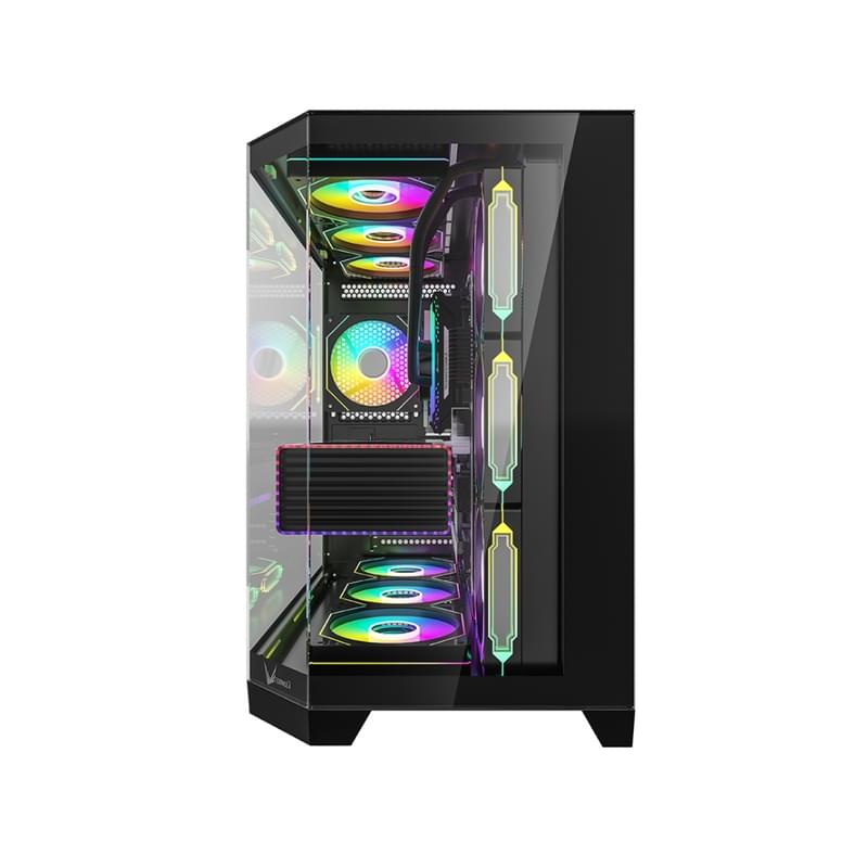 Кейс Formula V Crystal Z6 Floe MidTower, window, Black ATX 4x120mm FAN [Crystal Z6 Floe Black] - фото #1, Technodom.kz