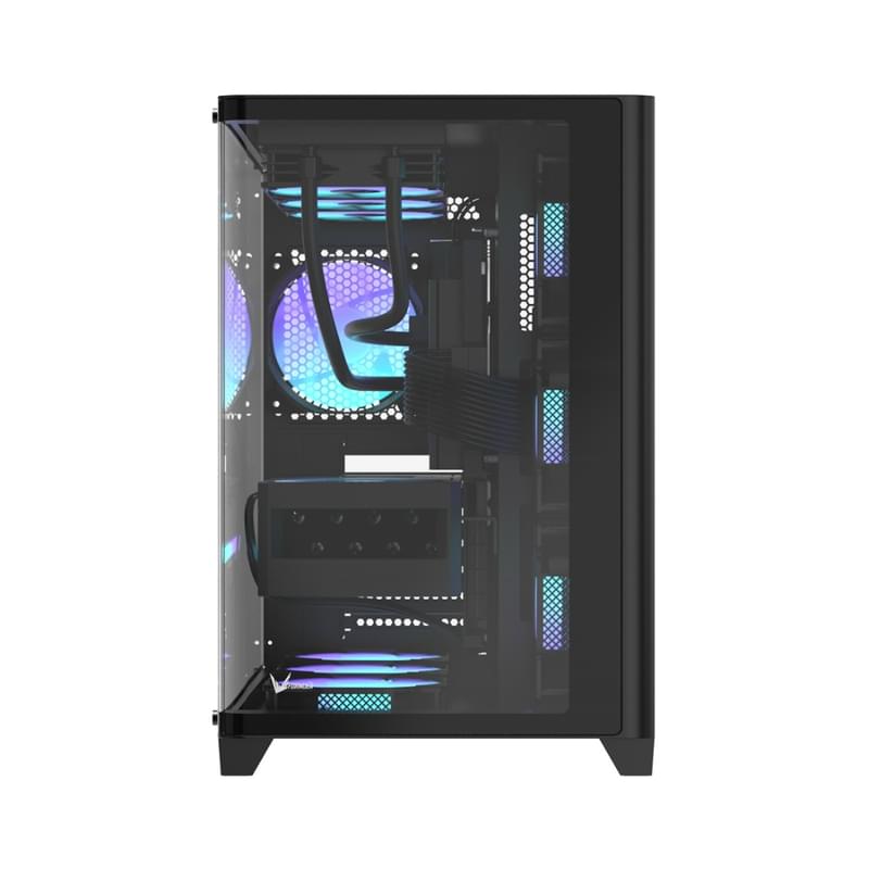 Кейс Formula V Crystal U2 Floe MidTower, window, Black ATX 4x120mm FAN [Crystal U2 Floe Black] - фото #1, Technodom.kz