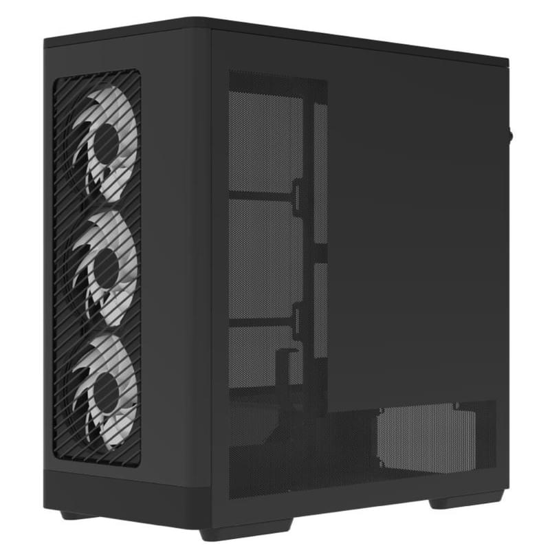 Кейс AeroCool D520A MidTower, window, Black ATX 4x120mm FAN [ACCM-DS05143.11] - фото #3, Technodom.kz