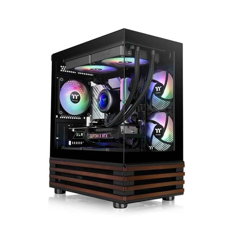 Кейс Thermaltake View 170 WS ARGB Black MiniTower, window, Black mATX 3x120mm FAN [CA-1Z4-00M1WN-WS] - фото #0, Technodom.kz