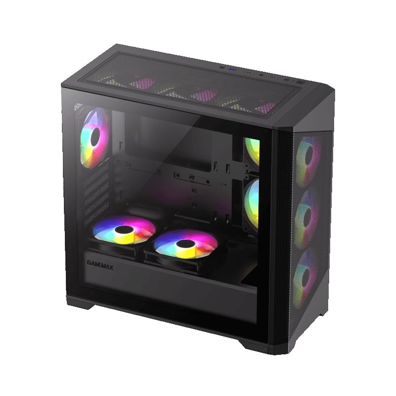 Кейс GameMax Destroyer MB 6670M MiniTower, Black mATX 4x120mm FAN [9101-0300R0006] - фото #4, Technodom.kz