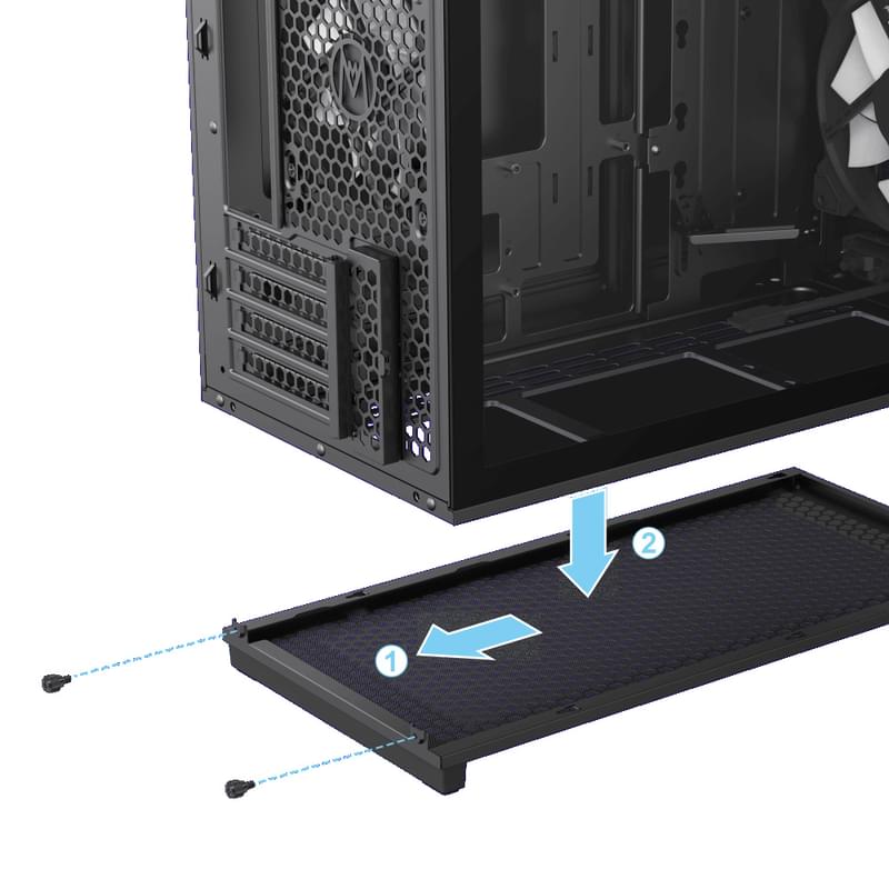 Кейс GameMax F35 BW MidTower, window, Black mATX 3x120mm FAN [1116-4035R0003] - фото #12, Technodom.kz