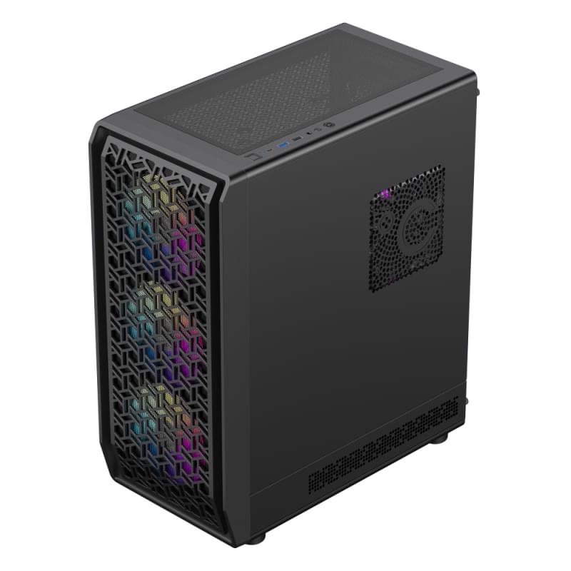 Кейс GameMax Forge COC MiniTower, window, Black mATX 2x140mm FAN [1117-3701R0005] - фото #3, Technodom.kz