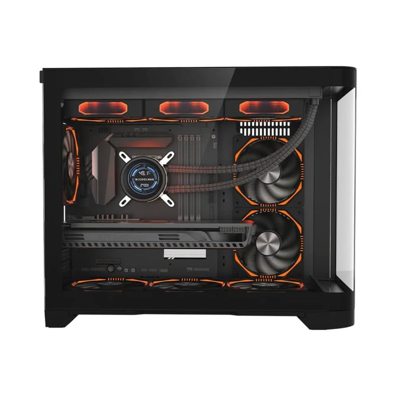 1STPLAYER UVIEW UV6 MiniTower, window, Black mATX 3x120mm FAN [UV6-BK-2FC7R-1FC7] кейсі - фото #2, Technodom.kz