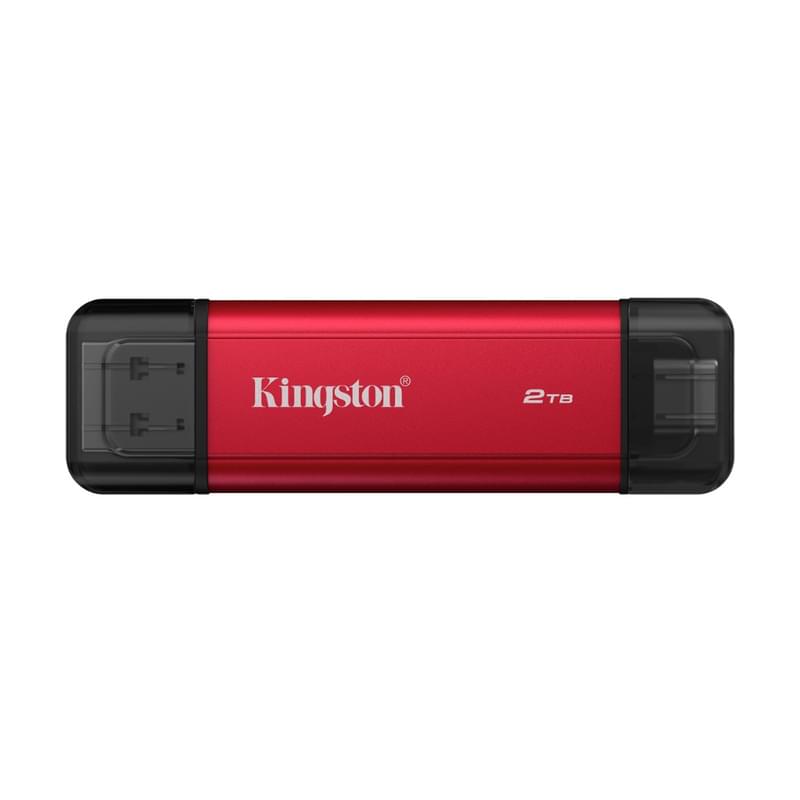 Сыртқы SSD 2TB USB-C/USB-A Kingston Dual Portable Қызыл түсті [SPSD/2TB] - фото #0, Technodom.kz