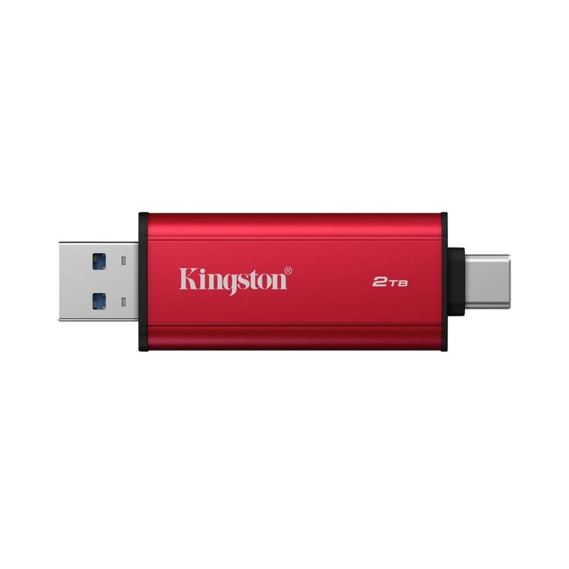 Сыртқы SSD 2TB USB-C/USB-A Kingston Dual Portable Қызыл түсті [SPSD/2TB] - фото #1, Technodom.kz
