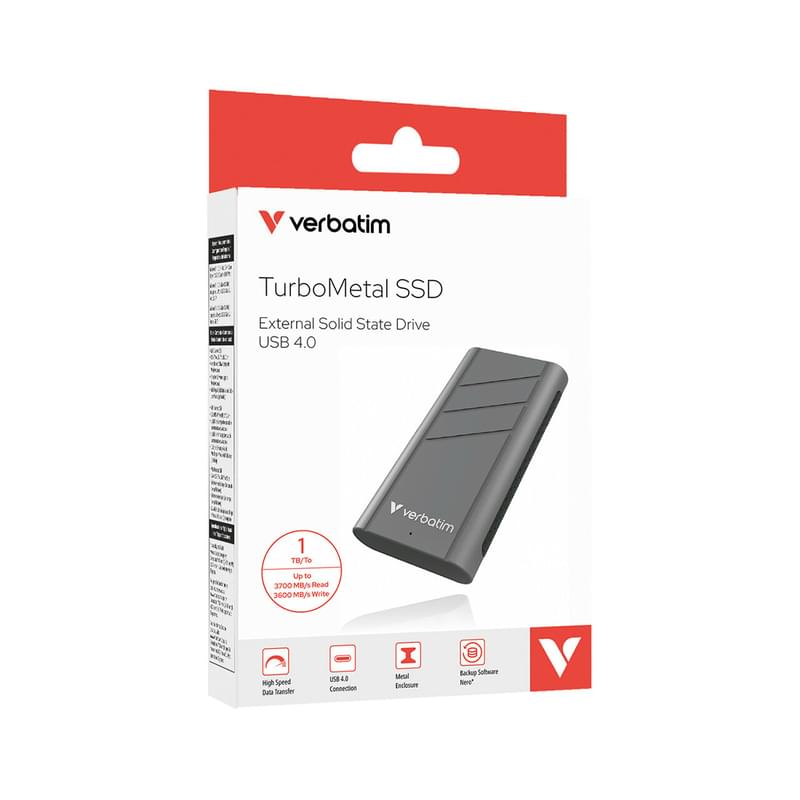 Внешний SSD 1TB Verbatim TurboMetal [32021] - фото #1, Technodom.kz