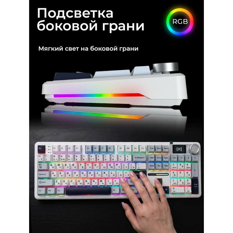Игровая клавиатура беспроводная AULA F108, Light Blue-White-Black Purple - фото #13, Technodom.kz Игровая клавиатура беспроводная AULA F108, Light Blue-White-Black Purple - фото #13, Technodom.kz