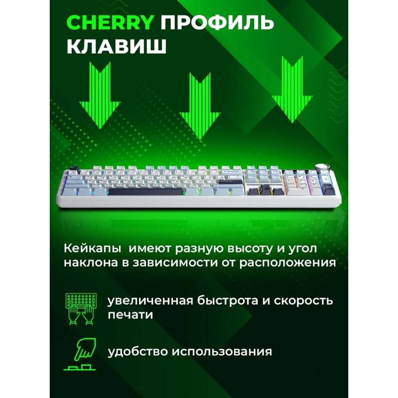 Игровая клавиатура беспроводная AULA F108, Light Blue-White-Black Purple - фото #4, Technodom.kz Игровая клавиатура беспроводная AULA F108, Light Blue-White-Black Purple - фото #4, Technodom.kz