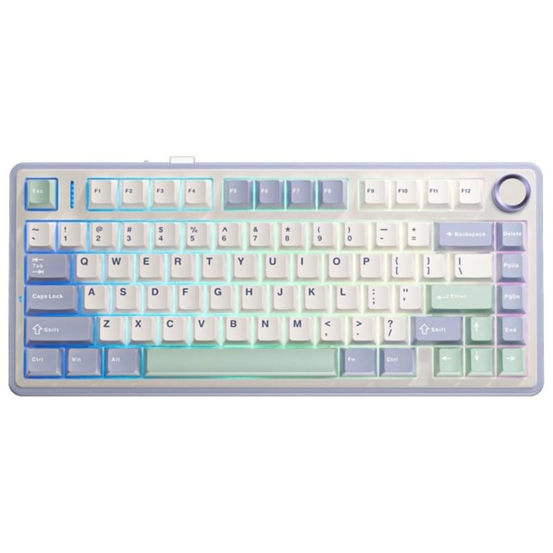 Сымсыз ойын пернетақтасы AULA F75, Light Purple-Beige-Light Green - фото #0, Technodom.kz