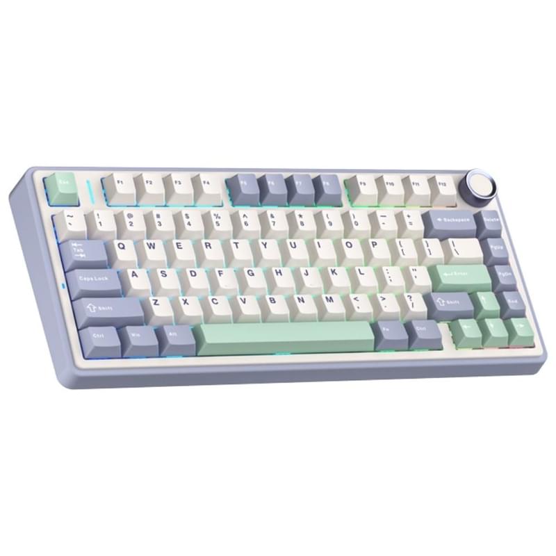 Сымсыз ойын пернетақтасы AULA F75, Light Purple-Beige-Light Green - фото #1, Technodom.kz