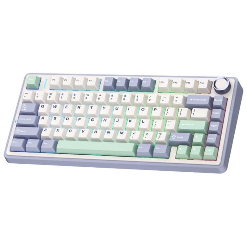Сымсыз ойын пернетақтасы AULA F75, Light Purple-Beige-Light Green - фото #2, Technodom.kz