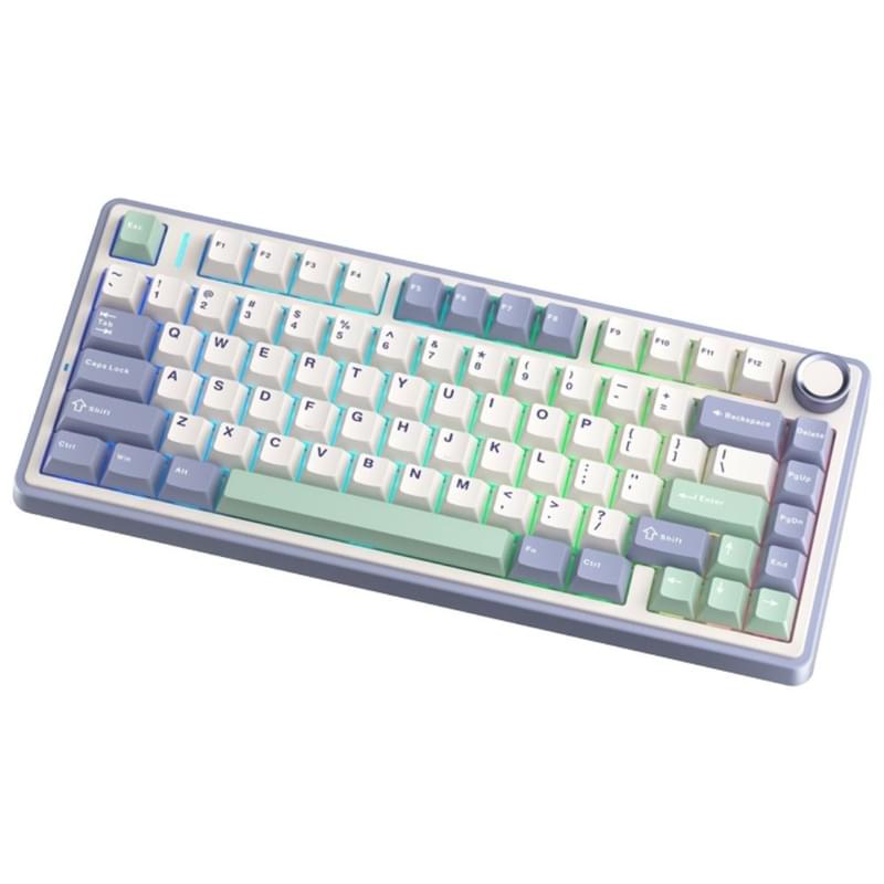 Сымсыз ойын пернетақтасы AULA F75, Light Purple-Beige-Light Green - фото #4, Technodom.kz