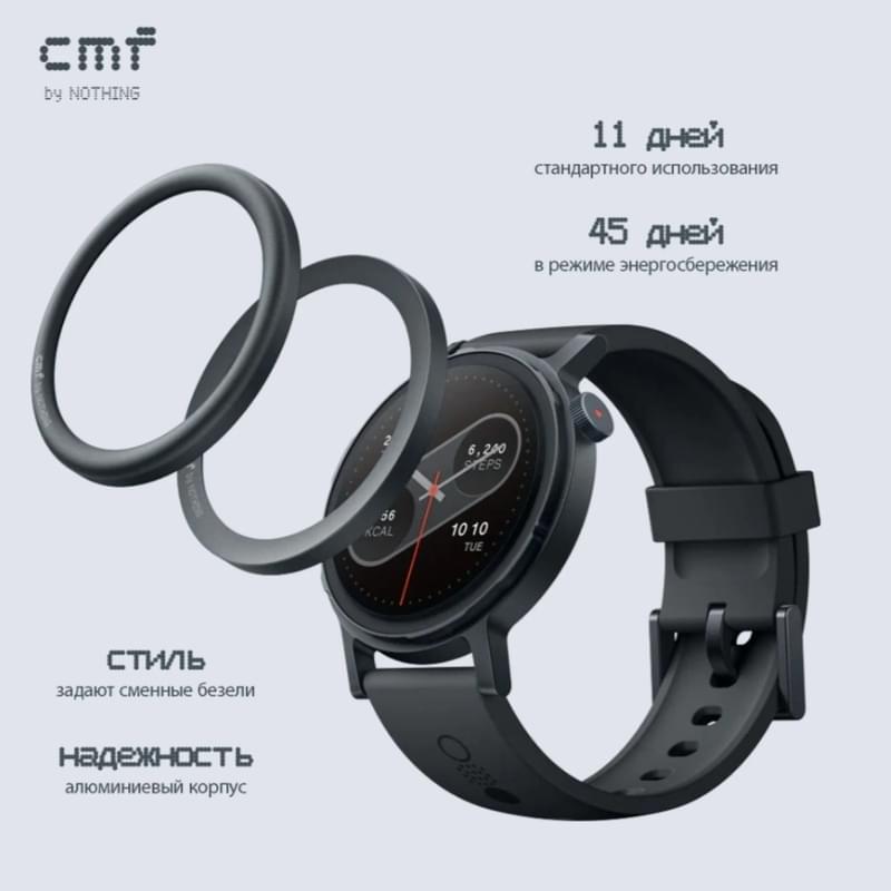 Смарт Часы CMF Watch Pro 2 Dark Grey (Buizel-D398) - фото #3, Technodom.kz