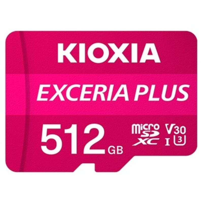 Жад картасы microSDXC 512GB KIOXIA Exceria Plus UHS-I U3 V30 + SD Adapter [LMPL1M512GG2] - фото #0, Technodom.kz