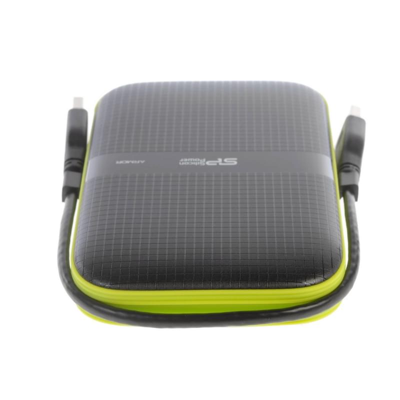 Внешний HDD 2.5" 1TB Silicon Power Armor A60 USB 3.2 Gen 1 Black/Green [SP010TBPHDA60S3K] - фото #4, Technodom.kz