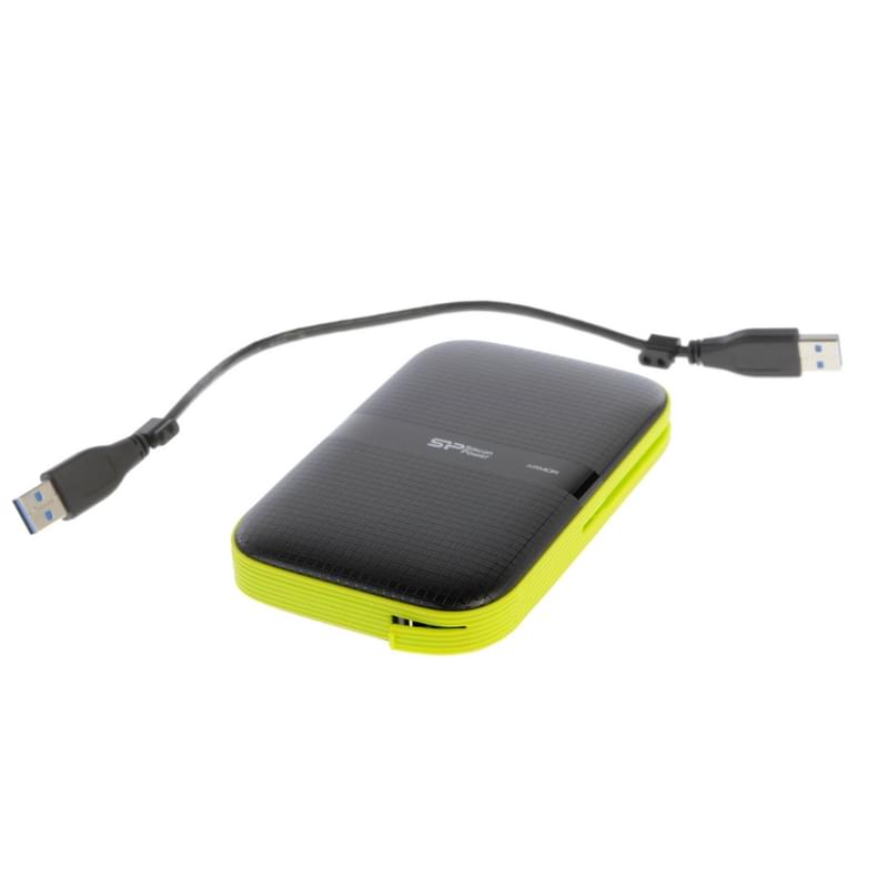 Внешний HDD 2.5" 1TB Silicon Power Armor A60 USB 3.2 Gen 1 Black/Green [SP010TBPHDA60S3K] - фото #5, Technodom.kz