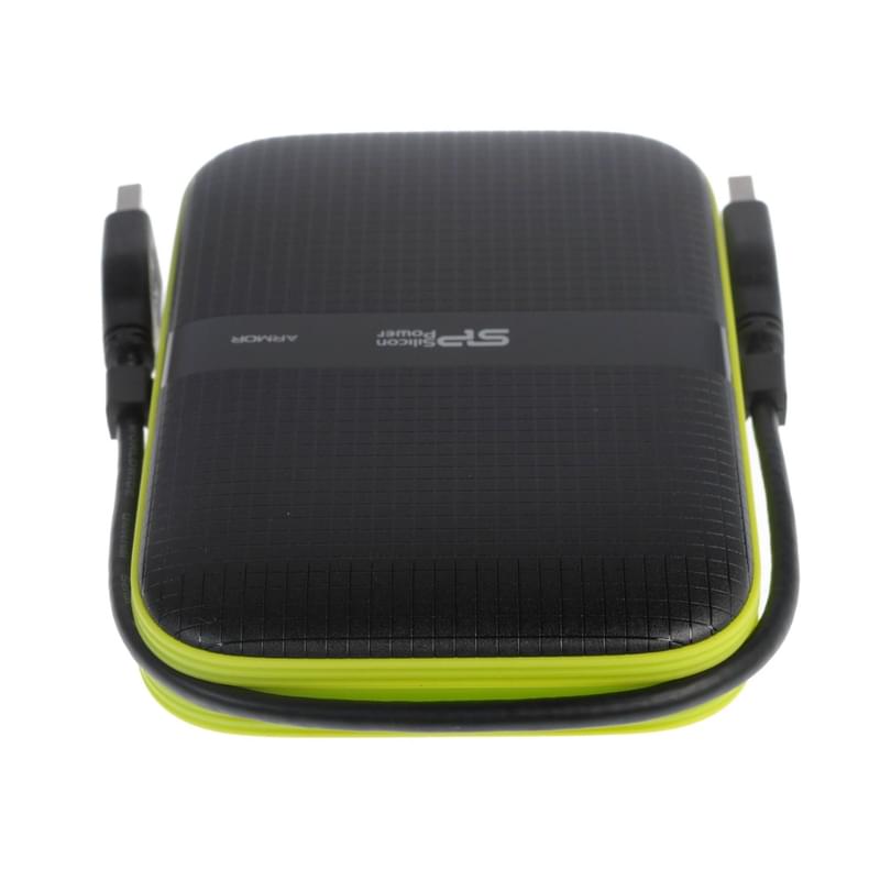 Внешний HDD 2.5" 2TB Silicon Power Armor A60 USB 3.2 Gen 1 Black/Green [SP020TBPHDA60S3K] - фото #4, Technodom.kz