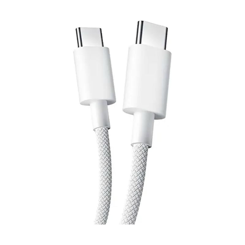 Кабель, Xiaomi, 3A Braided USB‑C – USB‑C, 60 Вт, 1м, Белый (L33020) - фото #0, Technodom.kz Кабель, Xiaomi, 3A Braided USB‑C – USB‑C, 60 Вт, 1м, Белый (L33020) - фото #0, Technodom.kz