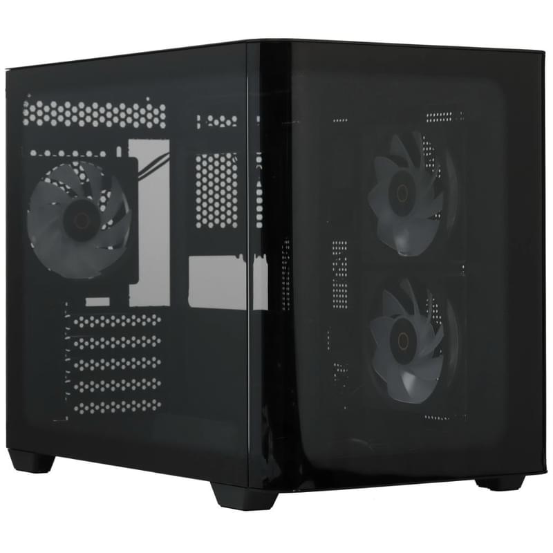 Кейс Ocypus  Iota C50 Mid Tower,  window, Black mATX [Iota-C50-BKD300CD-GL] - фото #2, Technodom.kz