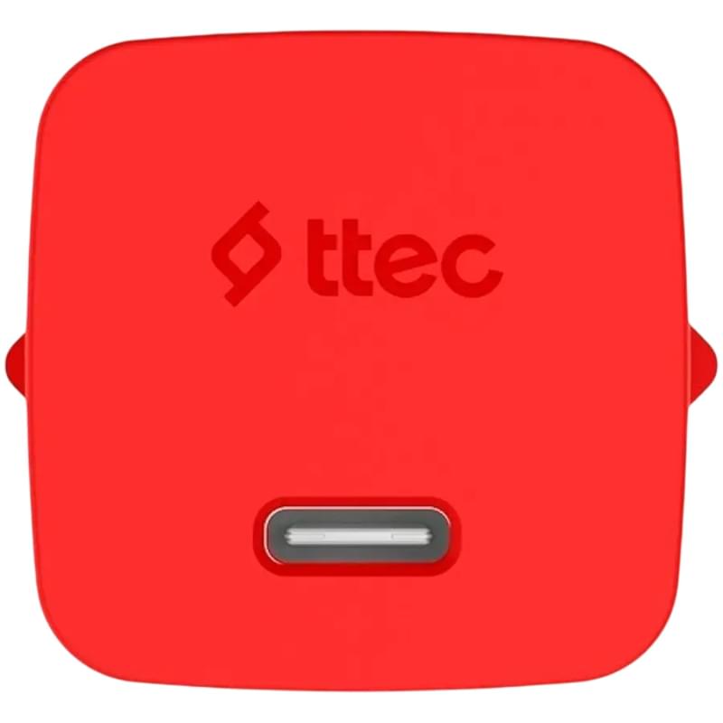 Адаптер и кабель ttec GAN 20W PD Travel Fast Charger + USB-C - USB-C 3A Cable 120cm, Neon Red (2SCG20CNR) - фото #1, Technodom.kz Адаптер и кабель ttec GAN 20W PD Travel Fast Charger + USB-C - USB-C 3A Cable 120cm, Neon Red (2SCG20CNR) - фото #1, Technodom.kz